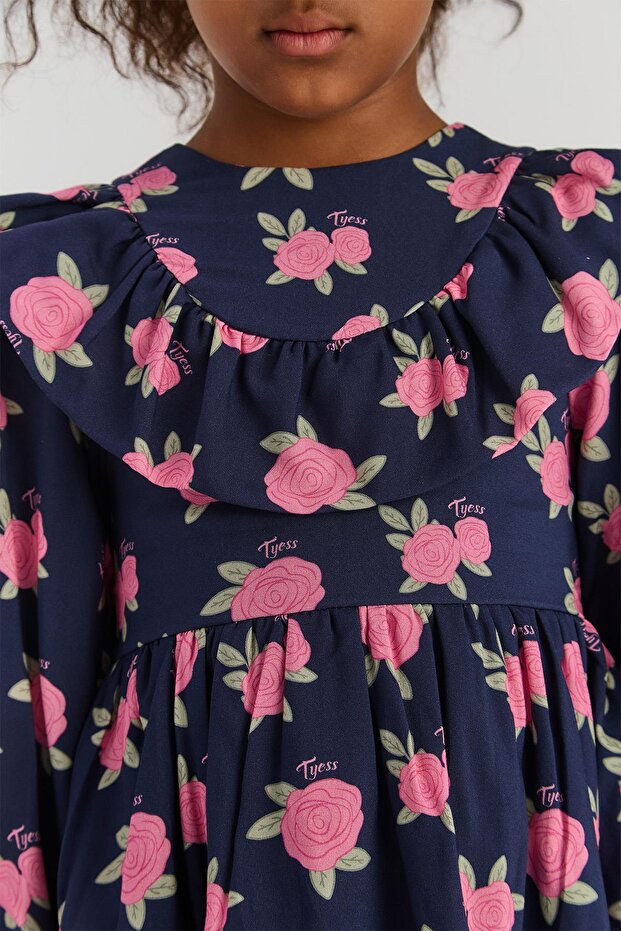 BG Store Kız Çocuk Desenli Elbise - 3