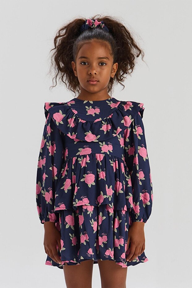 BG Store Kız Çocuk Desenli Elbise - 2