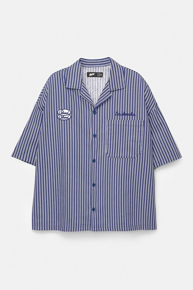 STWD Keten Çizgili Gömlek - 7