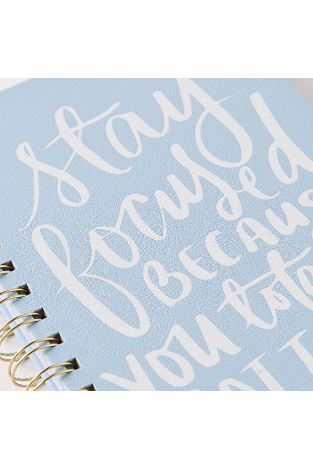 Slogan Print Ruled Spiral Bound A5 Notebook - 4