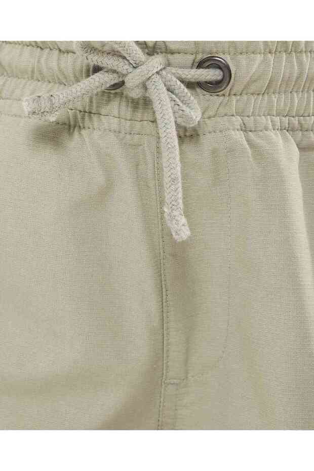 Solid Shorts with Drawstring Waist - 4