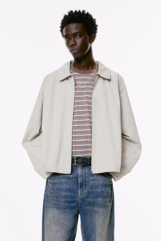 Fermuarlı Pamuk Ceket - 3