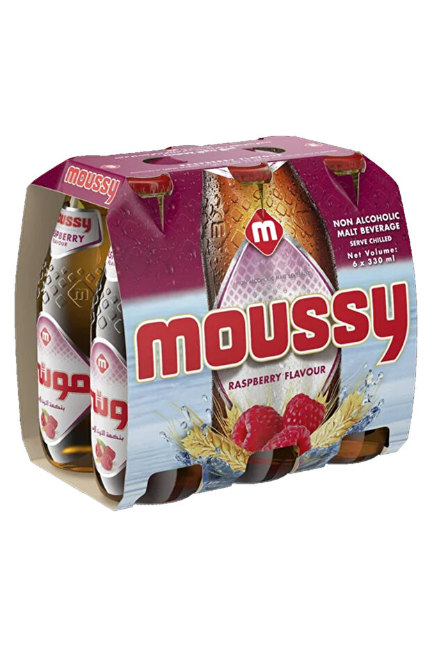 Non Alcoholic Malt Beverage Raspberry Flavour, 330ml × 6