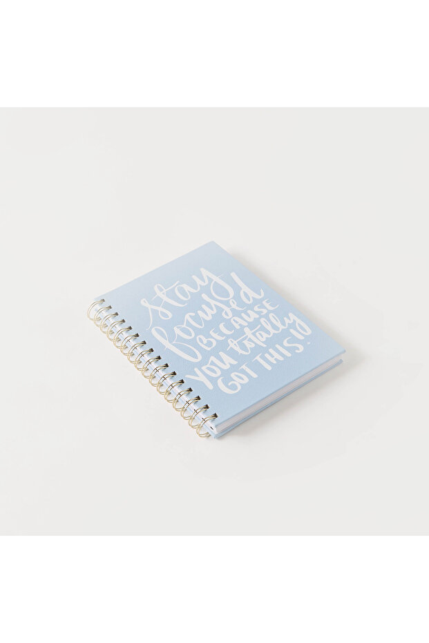 Slogan Print Ruled Spiral Bound A5 Notebook - 2