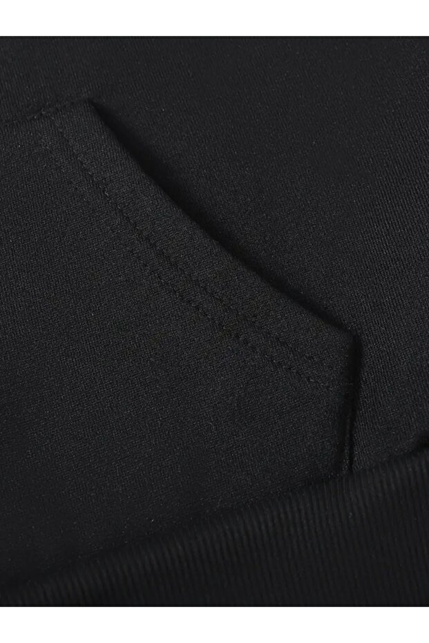 Labubu Baskılı Oversize Fermuarlı Siyah Unisex Kapüşonlu Hırka - 2