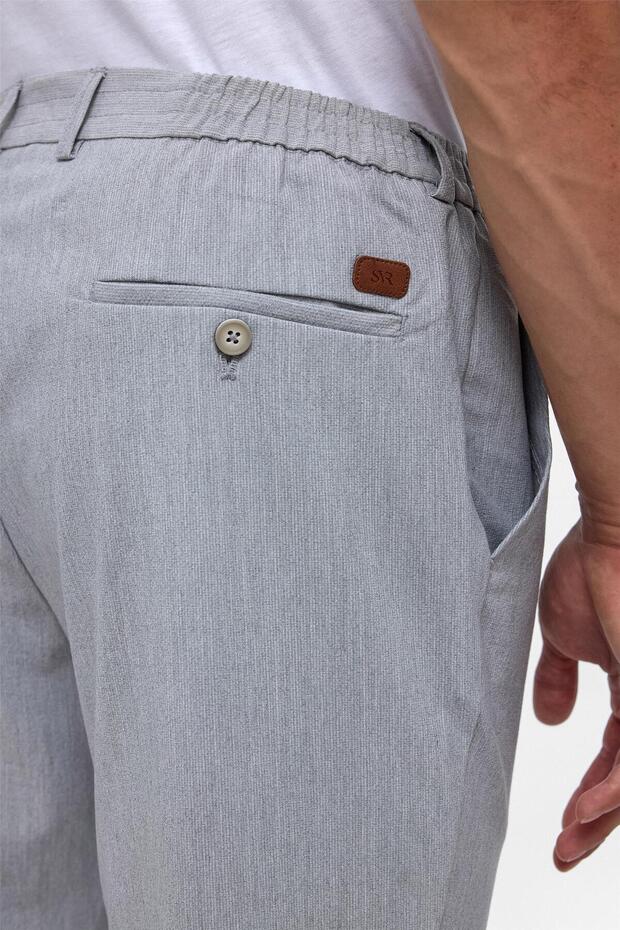 Gri Slim Düz Jogger Pantolon - 5
