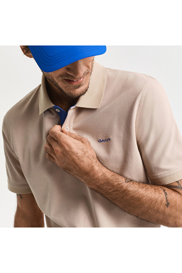 Erkek Bej Regular Fit Polo - 4
