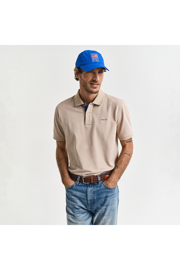 Erkek Bej Regular Fit Polo - 1