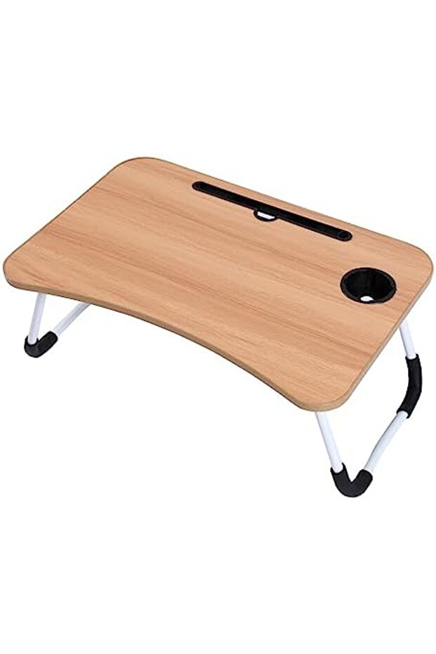 Foldable Laptop Table by - Brown