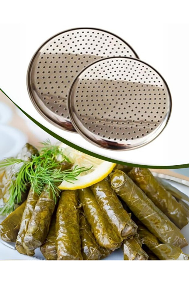 2-Piece Stainless Steel Perforated Pizza Lahmacun Stuffed Base Tray