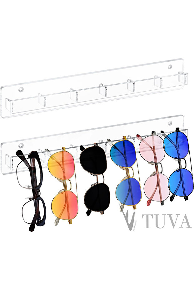 Tuva - Modern 6-Eye Multi-Purpose Horizontal Wall Mounted Elite Glasses Organizer Organizer