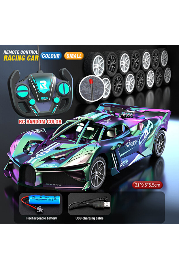 Inridescence 21CM Rc Car 4Ch High-Speed Remote Control Drift Racing Car Electric Sportscar Toy Vehic