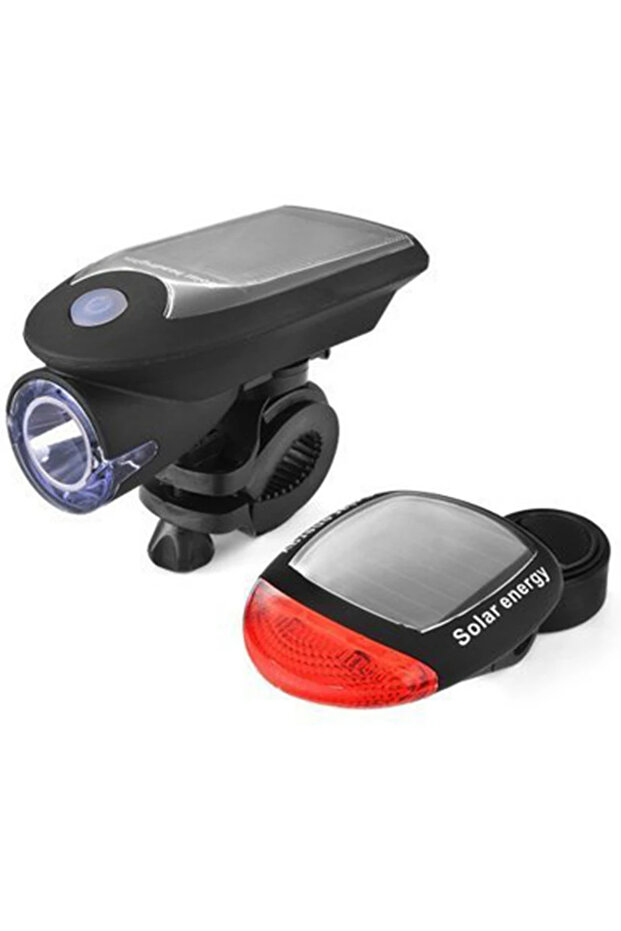 head lamp tail lamp Bike Front Lights Night Riding Bicycle Taillight Solar Energy Light Outdoor Wate