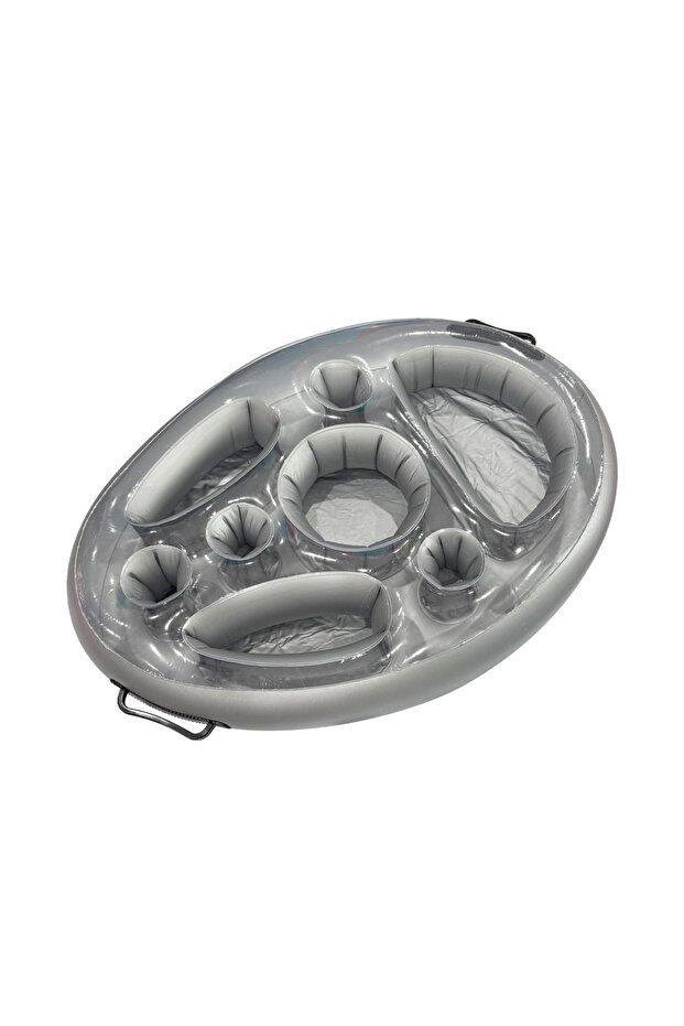 WHITE 1pc Water Inflatable Ice Bar Ice Tray, Beer Cup Holder, Inflatable Ice Bar, Party Drink Tray,