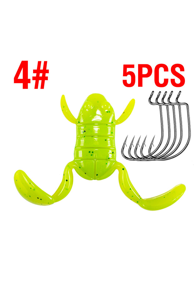 5g 4 5Pcs Soft Frog 5/10g Floating Fishing Lure Artificial Frog Silicone Swimbait Topwater Casting L