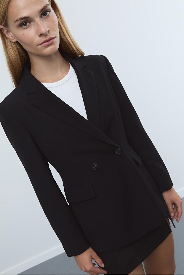 Düğmeli özel dikim blazer - 4