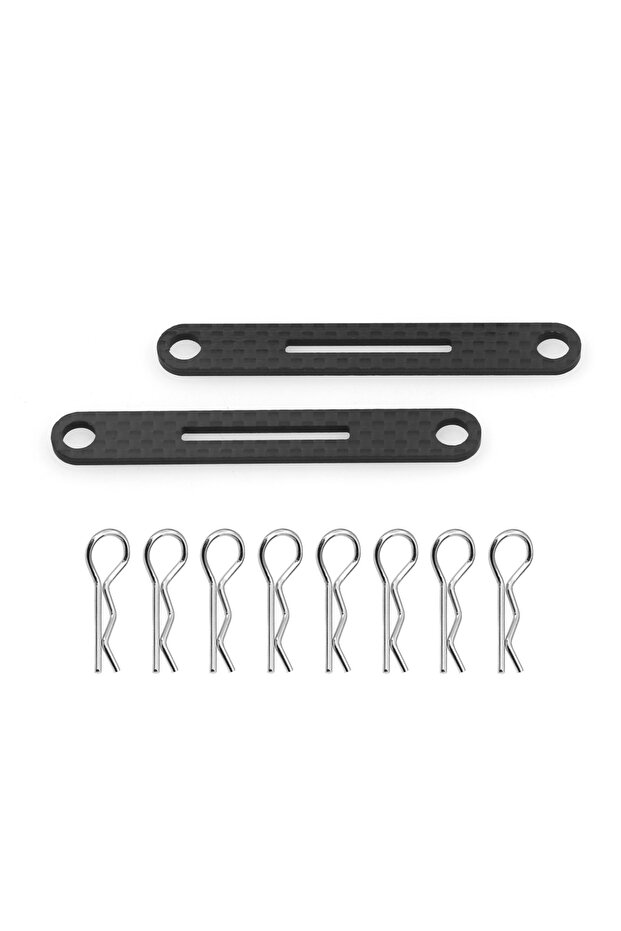 1 set Carbon Fiber Front Rear Body Mount Crossmember Invisible Body Mount Post 54783 for Tamiya TT02