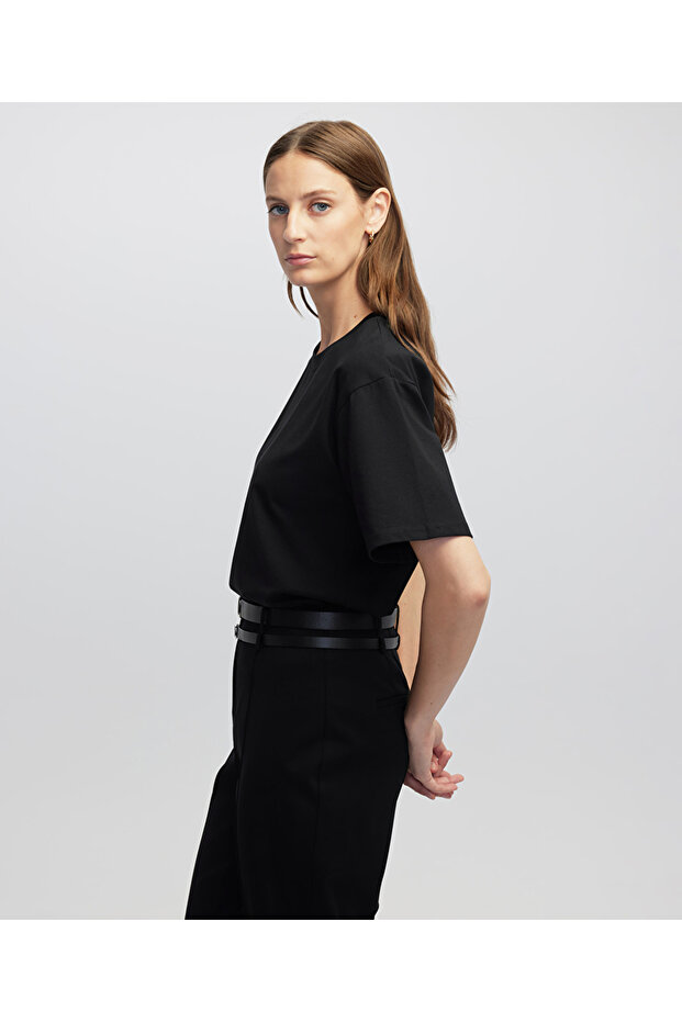 Bisiklet yaka basic tişört - 5