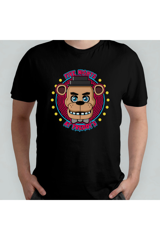 Five Night at Freddy's Unisex 100% Cotton Crew Neck T-Shirt Model 2