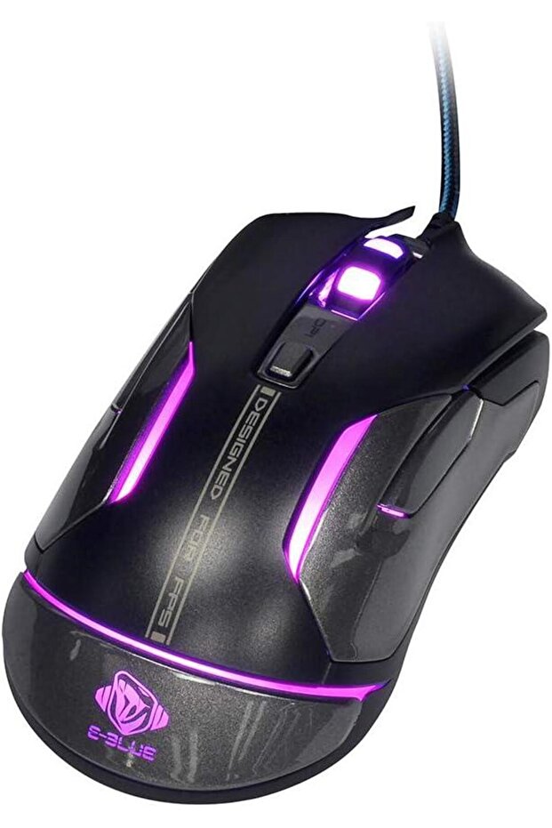 Mouse Auroza Gaming FPS, 8200DPI, laser, 6but., 1 wheel, black, gaming, RGB backlight