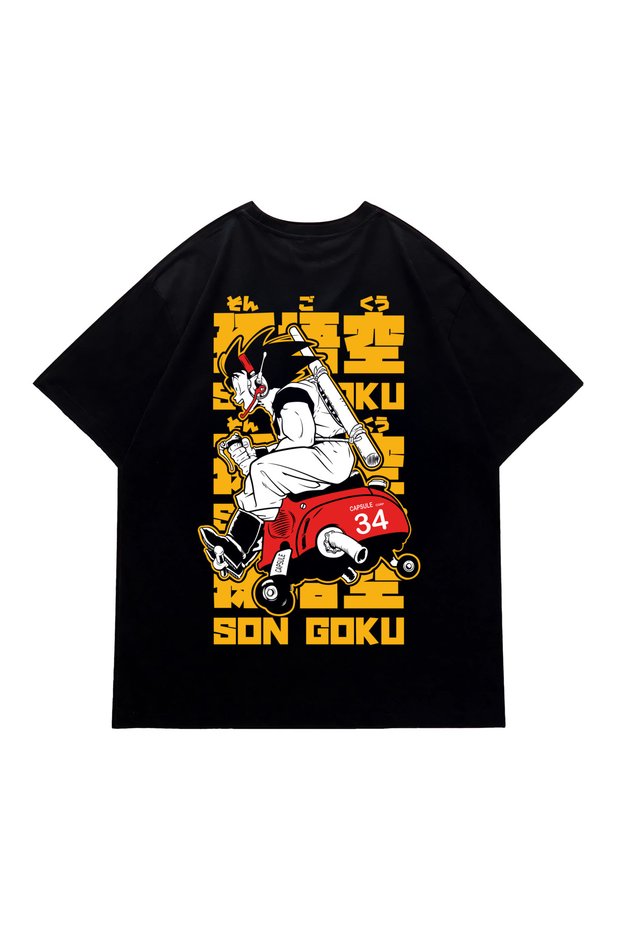 Dragon Ball Son Goku Printed Oversize T-Shirt