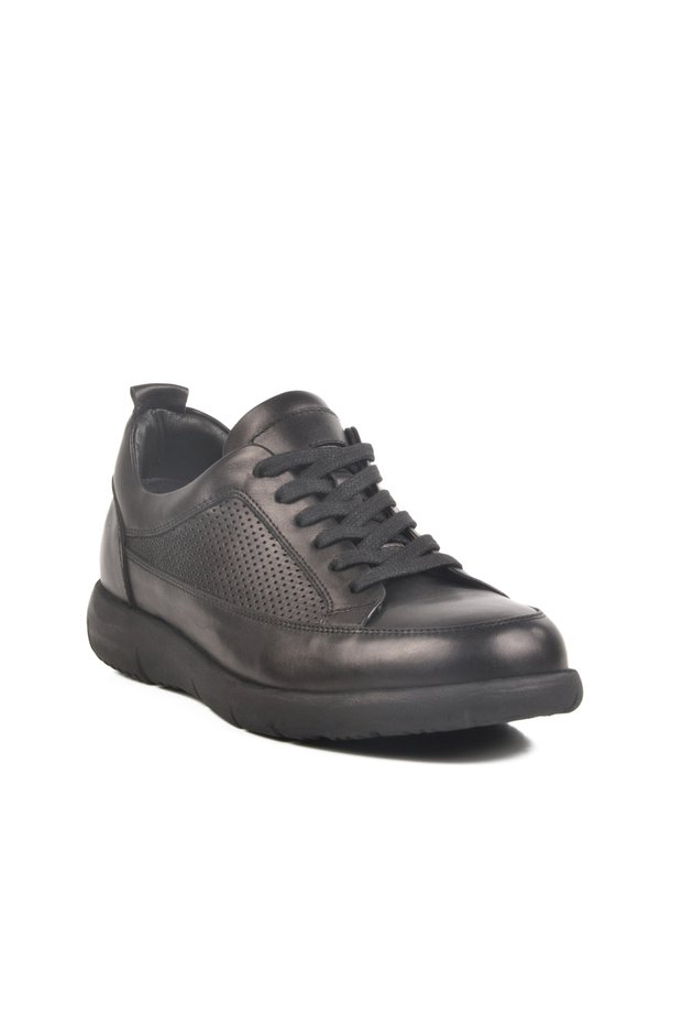 Black Genuine Leather Men's Casual Shoes Lion Lo2080-F604 m