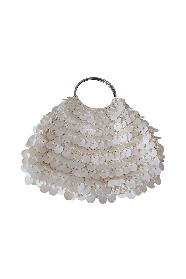 Home Pullu Çanta Beyaz - 2