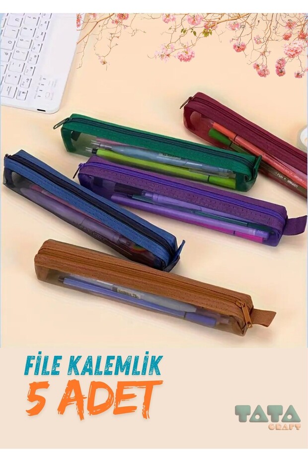 MESH FİLE 5 PARÇA KALEMLİK SETİ DAYANIKLI NEFES ALABİLEN FİLE SET - 3