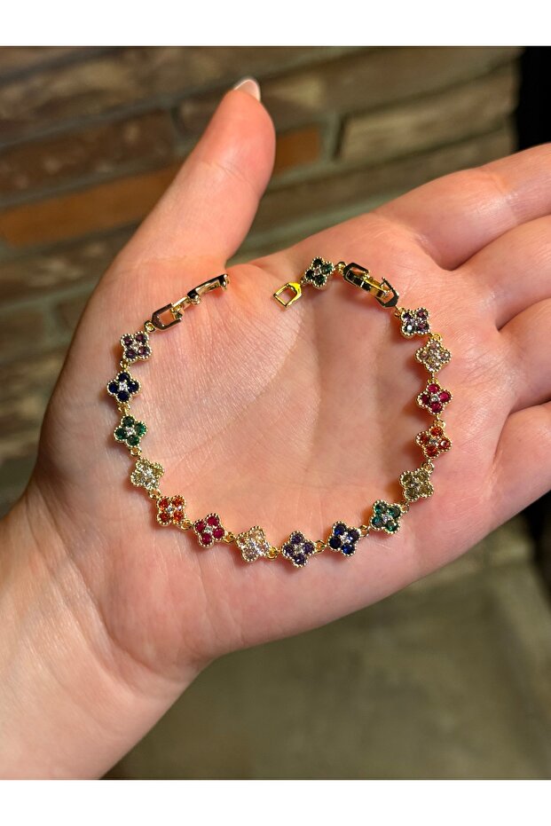 Steel Van Clef Clover Jewelry Model Bracelet