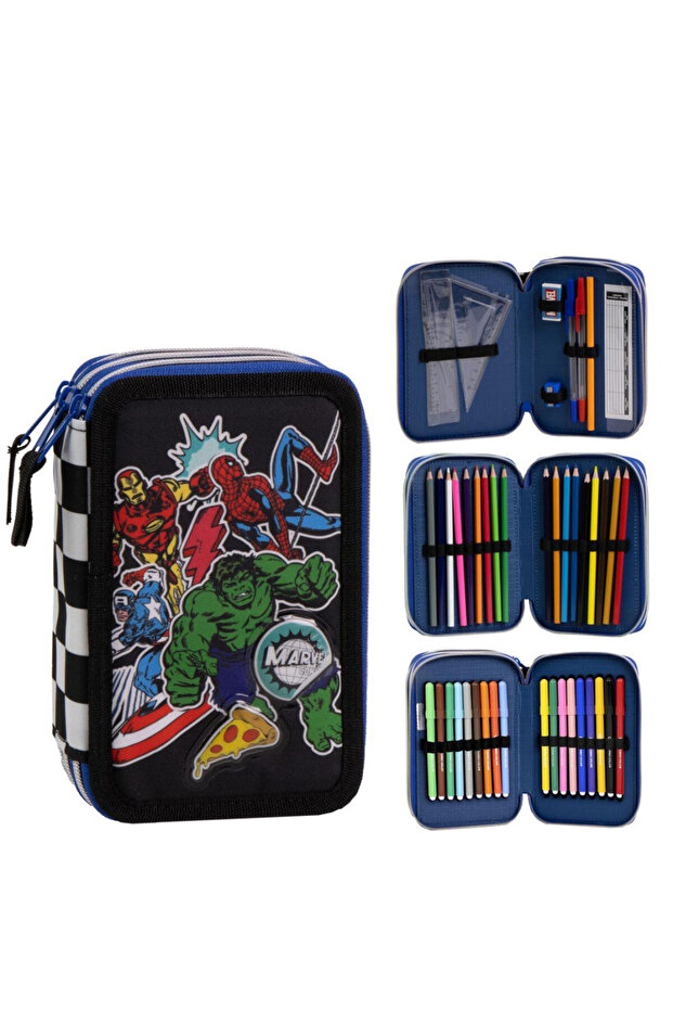 Comic 3-tier filled pencil case - 1
