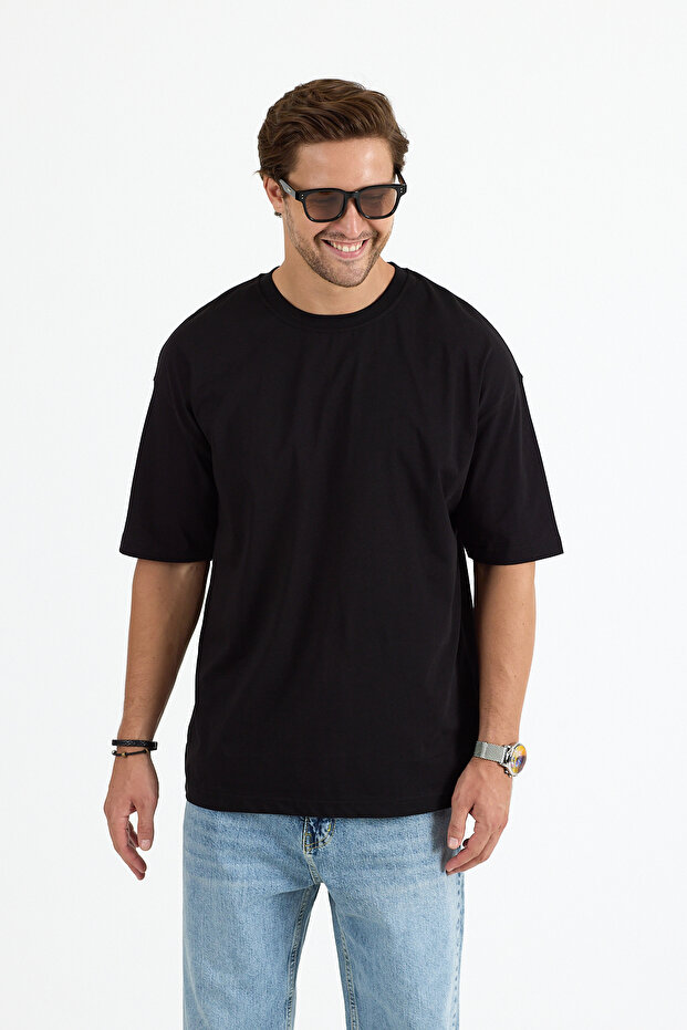 TRIOU BĂRBAȚI 100% BUMBAC OVERSIZE BASIC - 5