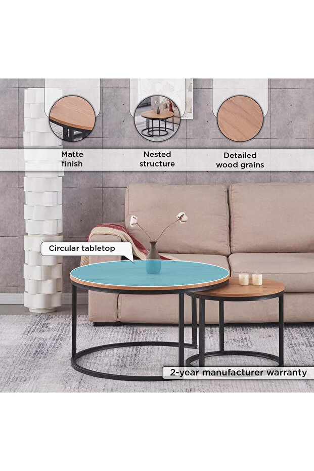 طقم طاولة قهوة باسكال من قطعتين - 7