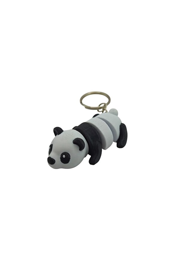 Breloc Panda, Plastic, Alb/Negru - 2