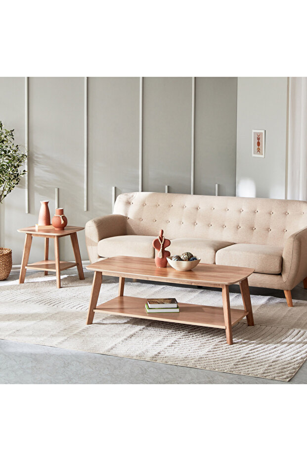 طاولة قهوة نورديك مع رف - 6