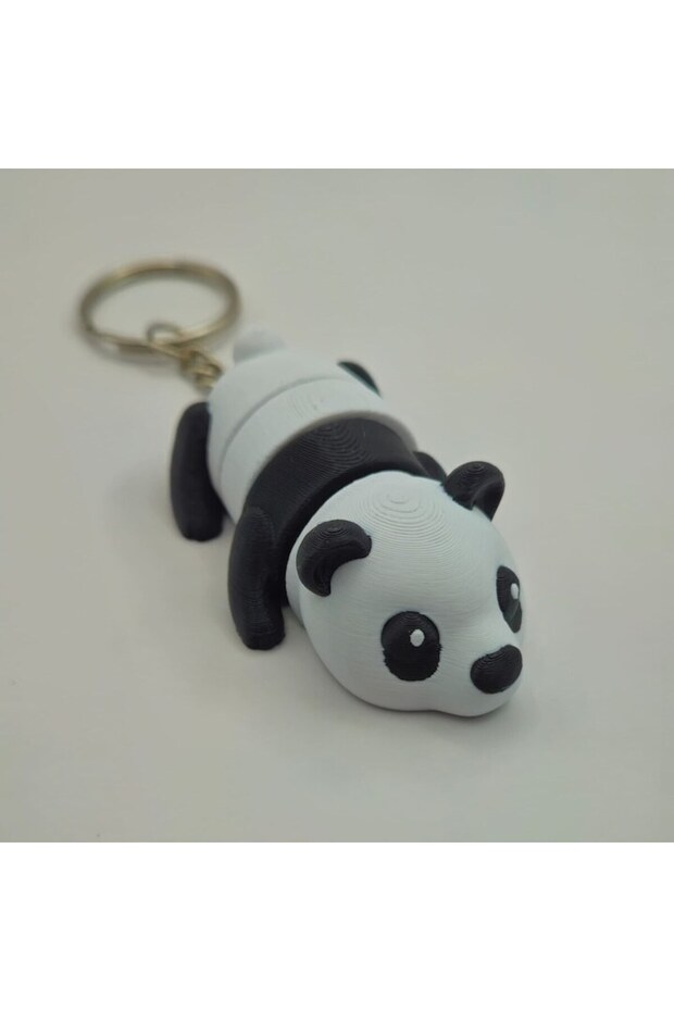 Breloc Panda, Plastic, Alb/Negru - 3