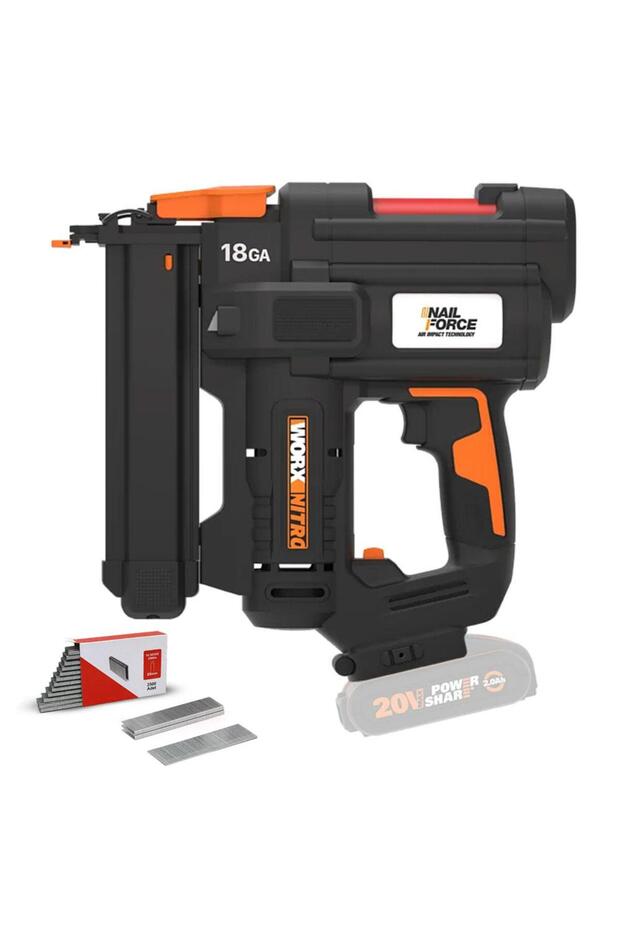 WX844.9 20Volt 16-40mm Profesyonel Şarjlı Zımba Makinesi + 2700 Adet Yedek Zımba (Akü Dahil Değ - 1
