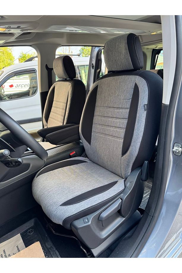 PEUGEOT RIFTER 2019 VE SONRASI ARKALAR 3 PARÇA TEK TEK ÖZEL DİKİM oto koltuk kılıfı - 1
