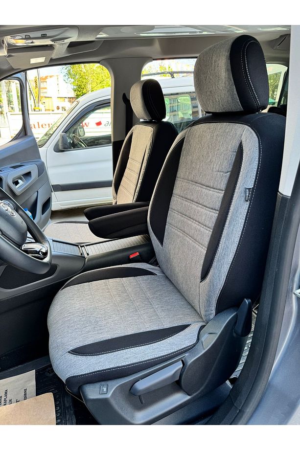 PEUGEOT RIFTER 2019 VE SONRASI ARKALAR 3 PARÇA TEK TEK ÖZEL DİKİM oto koltuk kılıfı - 3