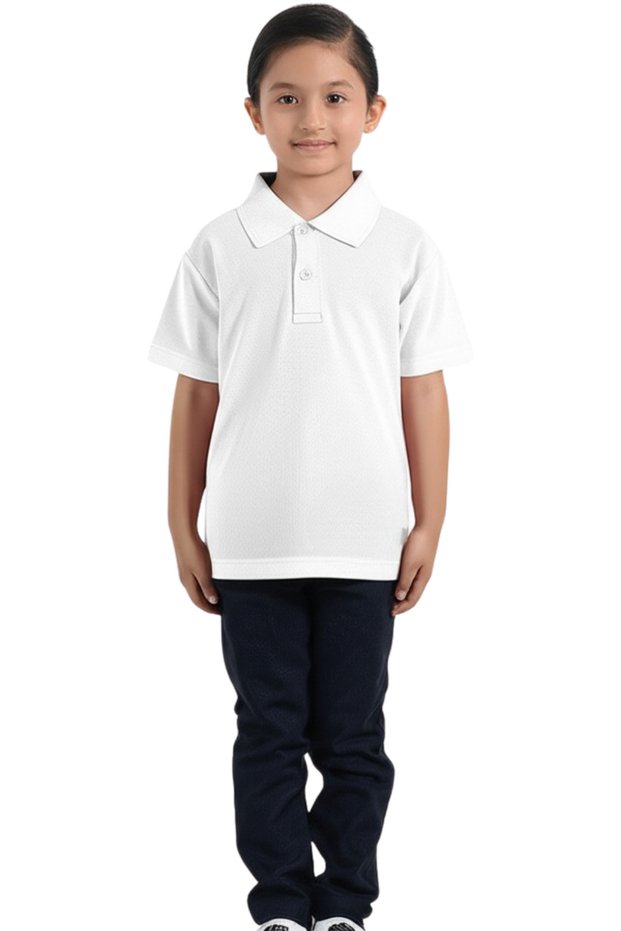 Kids Girls Boys Short Sleeve Polo Neck School T-Shirt Vr.D.K181.Ok.Y01