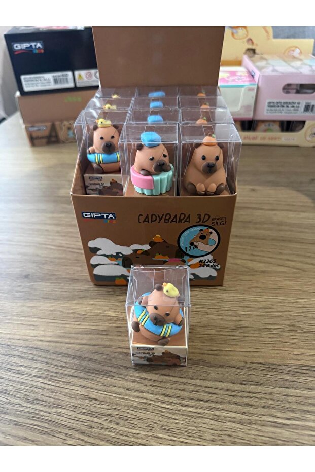 CAPYBARA ŞEKİLLİ SİLGİ 1 ADET - BEZ ÇANTA HEDİYELİ MODEL 3 - 1