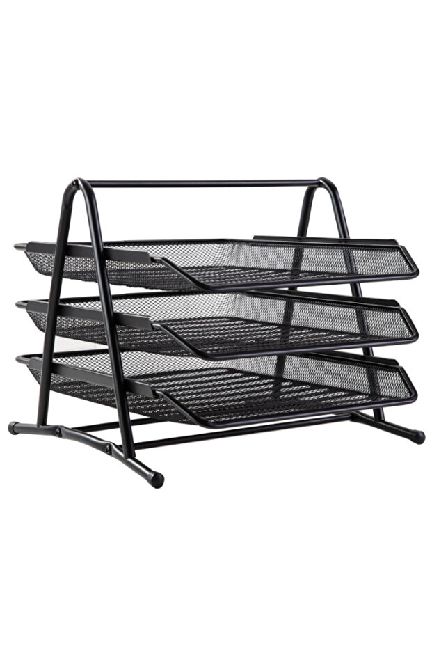 Metal Stackable Trays with Perforations, 3/Set - 1