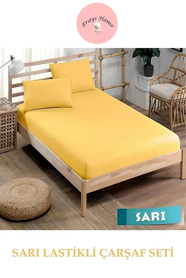 طقم ملاءات مطاطية مزدوجة 100% قطن مقاس 160 × 200 ارتفاع مرتبة 30 سم