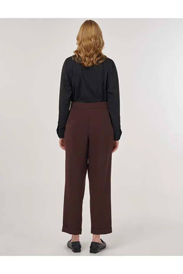 Duble Paça Pantolon Kahve - 4