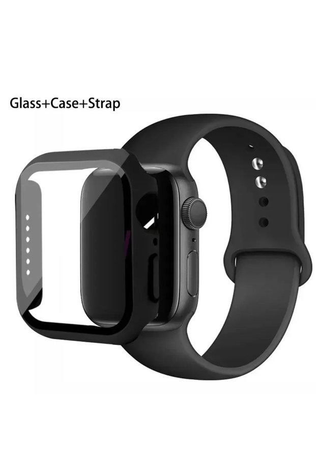 40mm series 654 se 18 black Sport band+Glass+Case For Watch bands 44mm 40mm 45mm 41mm 38mm 42mm Sil