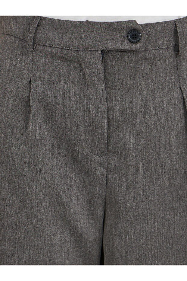 بنطال سادة متوسط الارتفاع بساق مستقيمة - 3