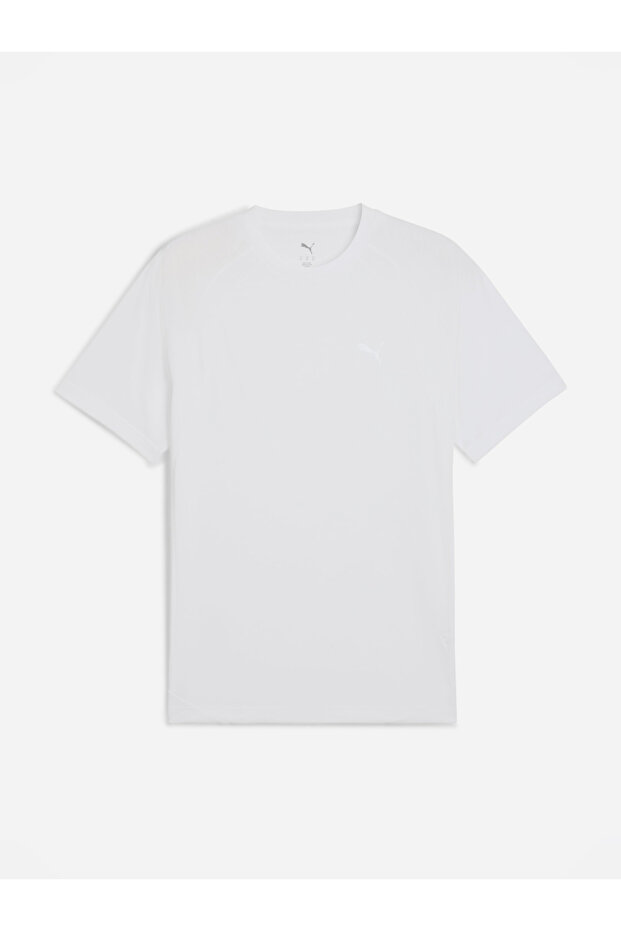 Solid Round Neck Short Sleeve T-Shirt - 1