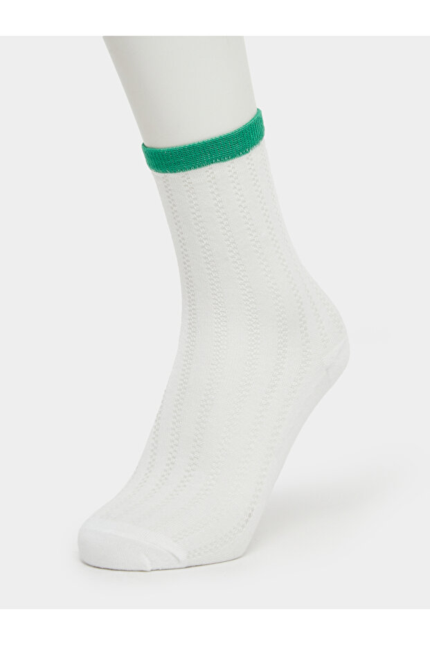Unisex Teen Socks with Contrast Ribbed