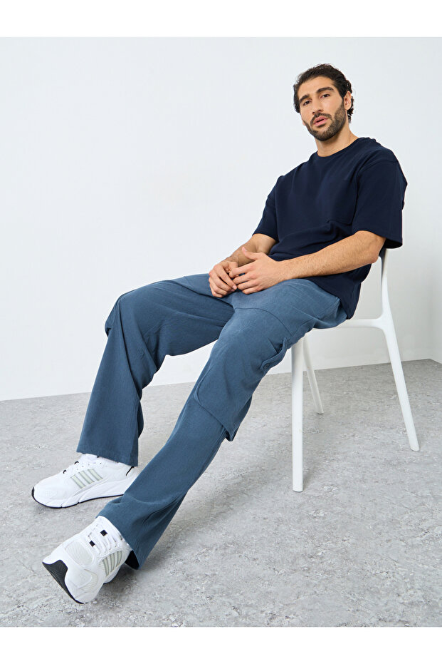Plain Oversized Fit Cargo Joggers