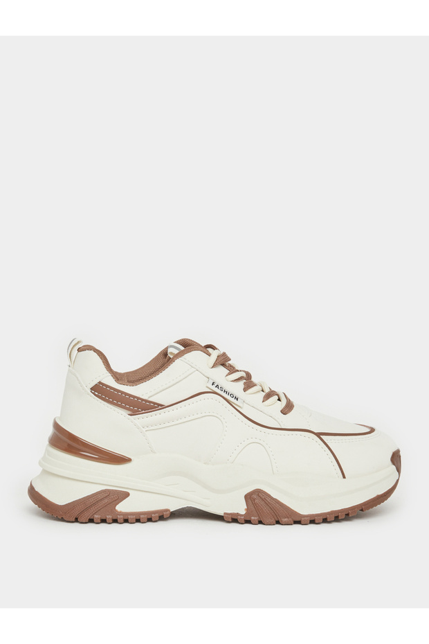 Panelled Lace up Sneakers