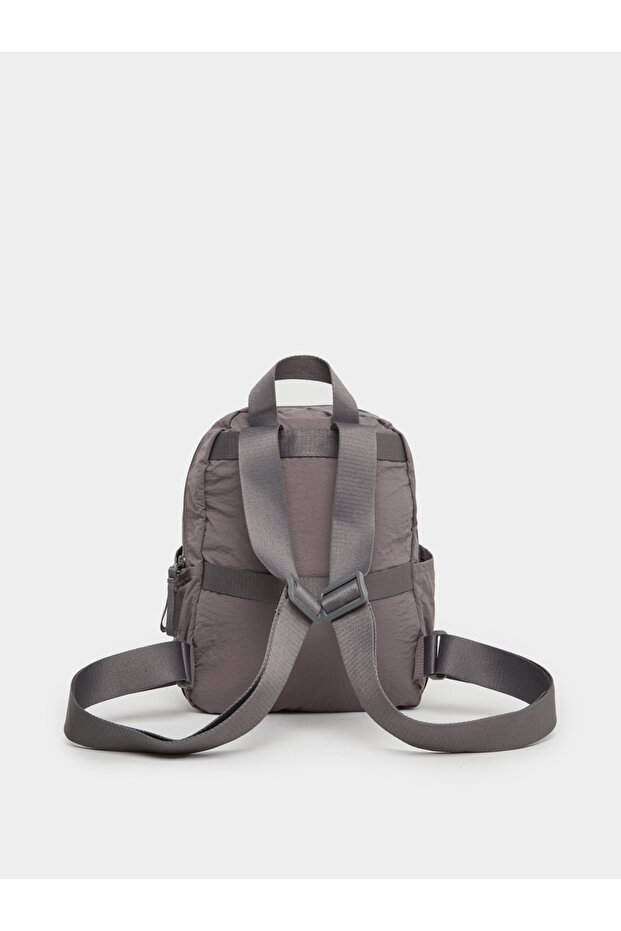 Plain Side Pocket Detail Backpack - 2